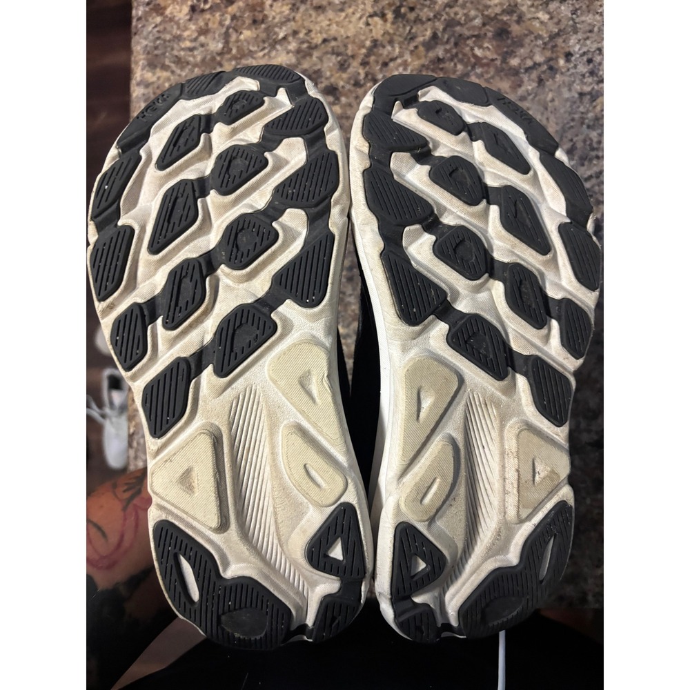 Hoka Clifton 9 Wide Running Shoes Womens 7.5D Black White Sneakers 1132211 BWHT - Picture 12 of 12